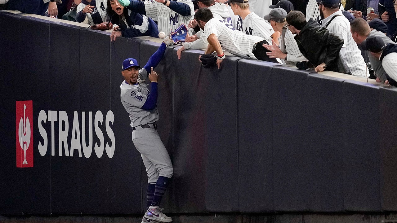 Dodgers’ Mookie Betts shares message to Yankees fans who tried to pry ball out of his glove in World Series