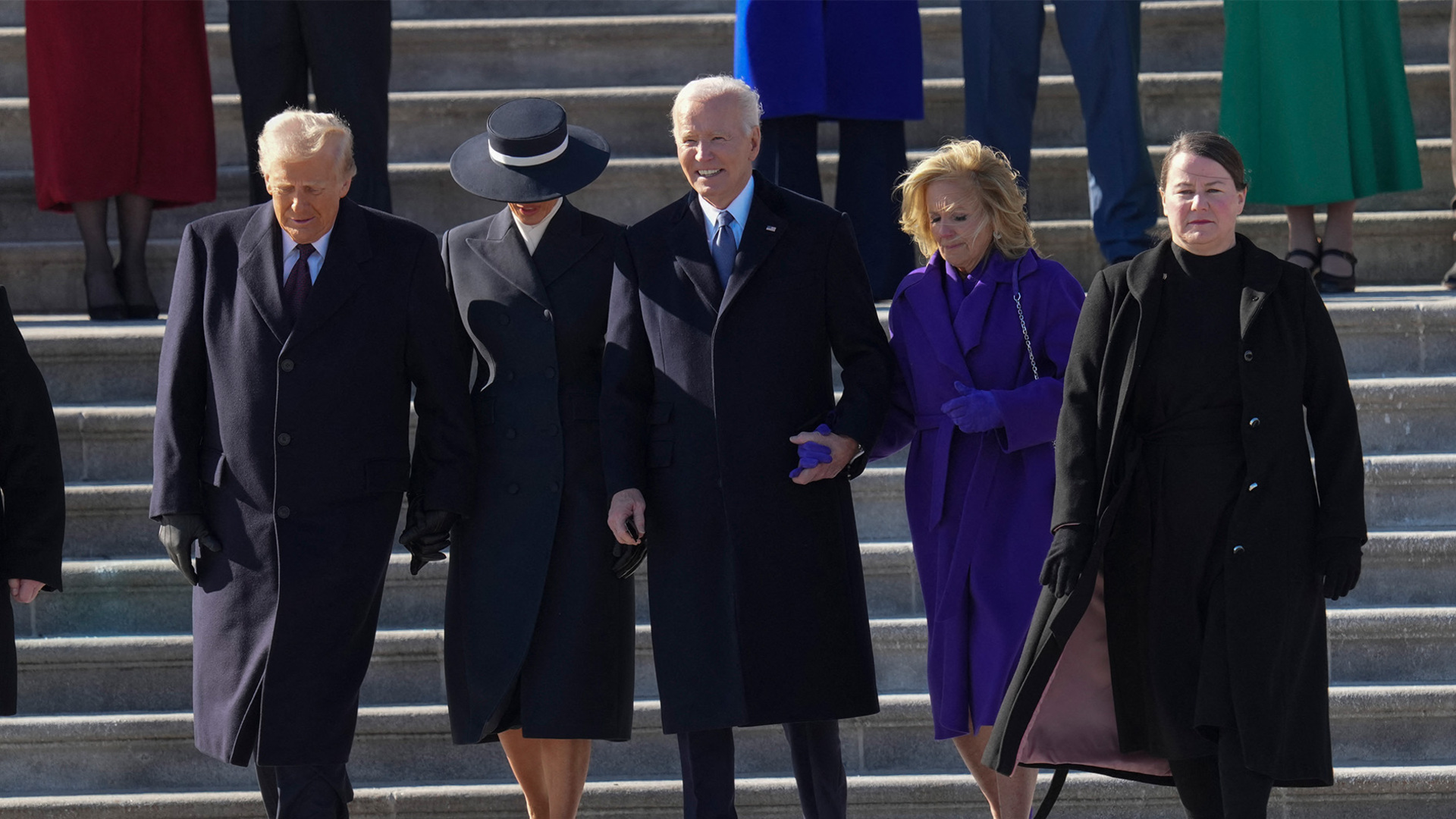 Former US President Biden leaves Capitol as Trump assumes presidency