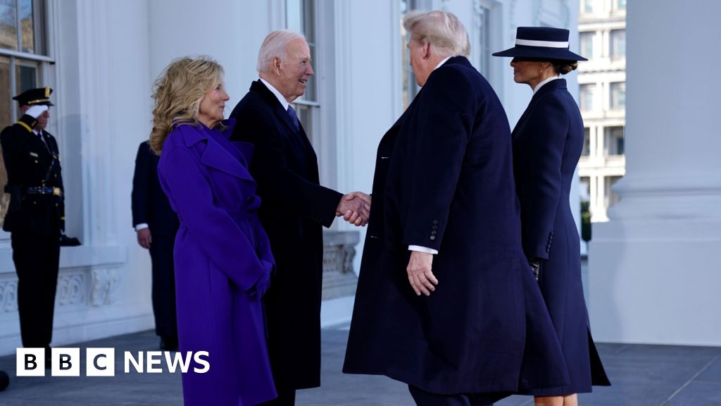 Watch: Tea with Biden and carpooling to the Capitol – Trump's day so far