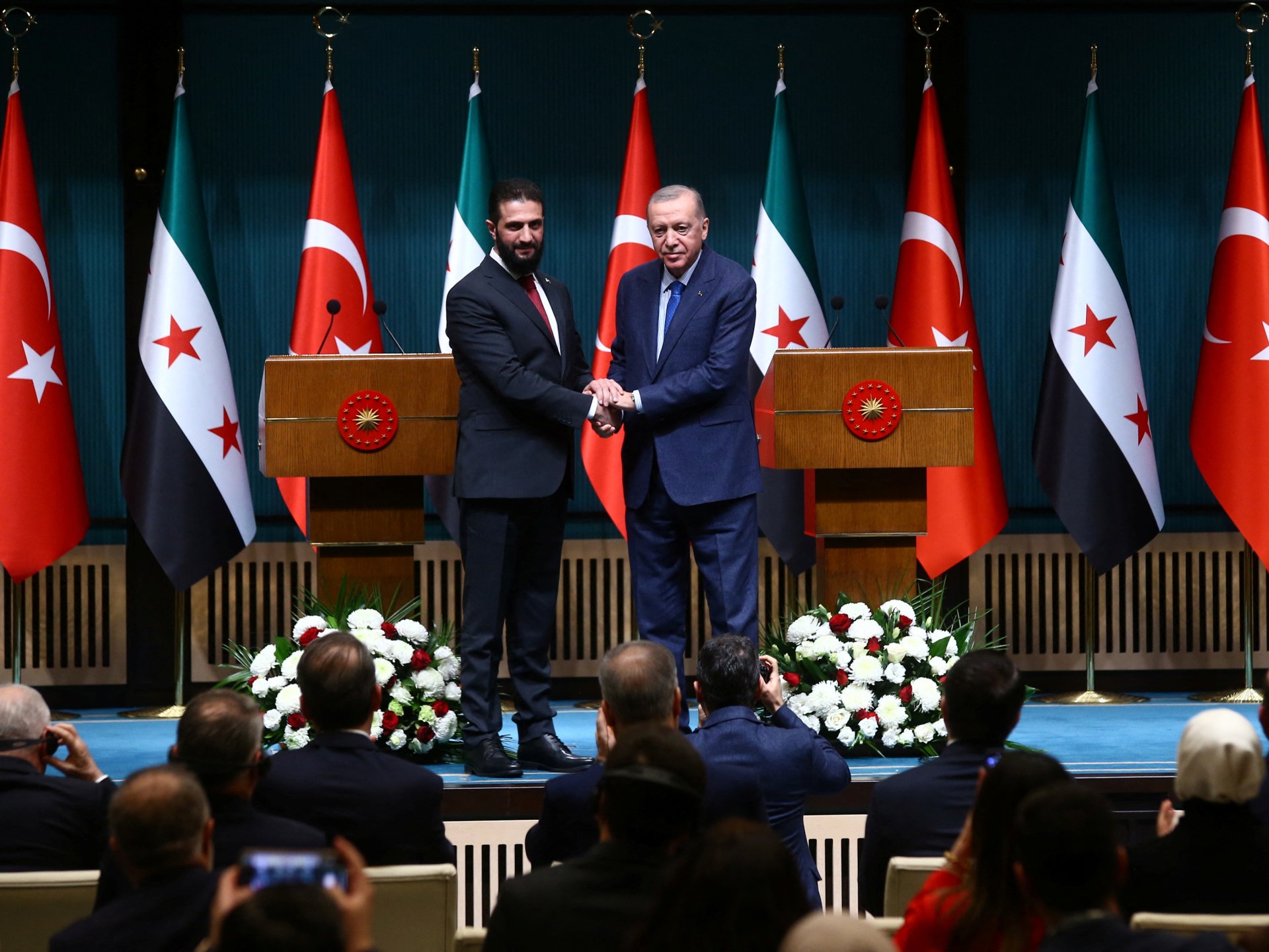 Syria’s al-Sharaa, Turkiye’s Erdogan talk Kurdish fighters, defence pacts | Turkey-Syria Border News