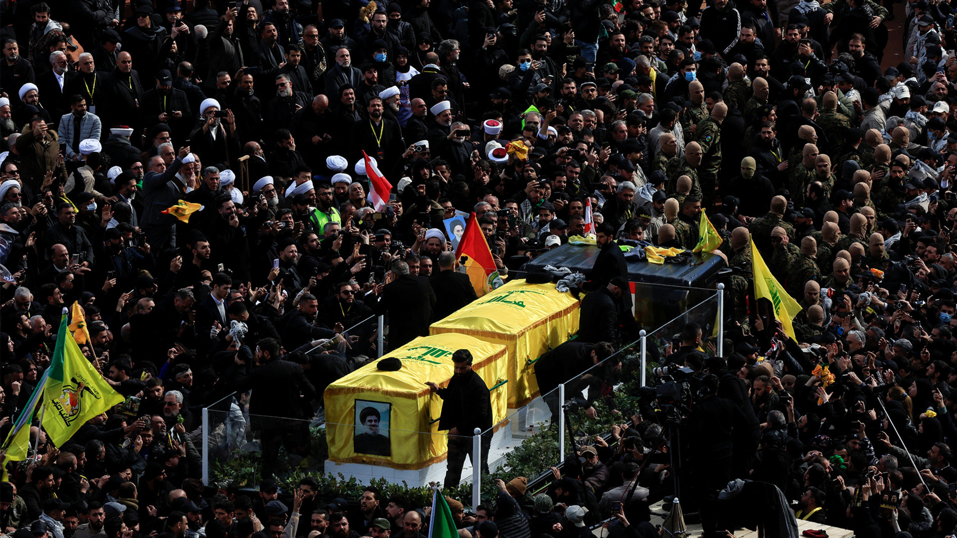 Thousands attend funeral of ex-Hezbollah leader Hassan Nasrallah in Beirut | Israel attacks Lebanon