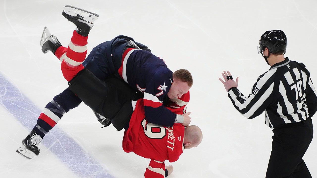 USA, Canada hockey stars get into numerous fights in opening seconds of 4 Nations rivalry after anthem boos