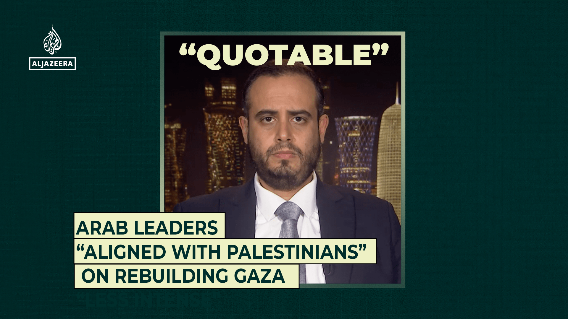 Arab leaders “aligned with Palestinians” on rebuilding Gaza