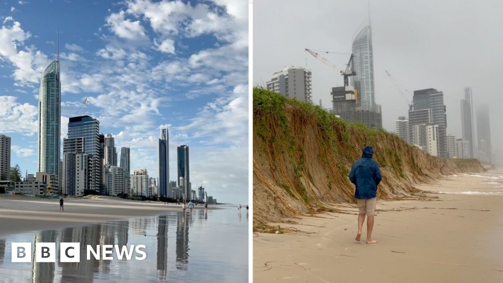 Ex-cyclone Alfred erodes Australia’s Gold Coast beach