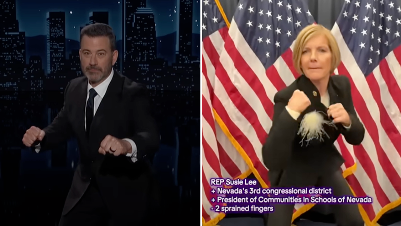 Kimmel cringes, mocks ‘choose your fighter’ TikTok and Sesame Street protest