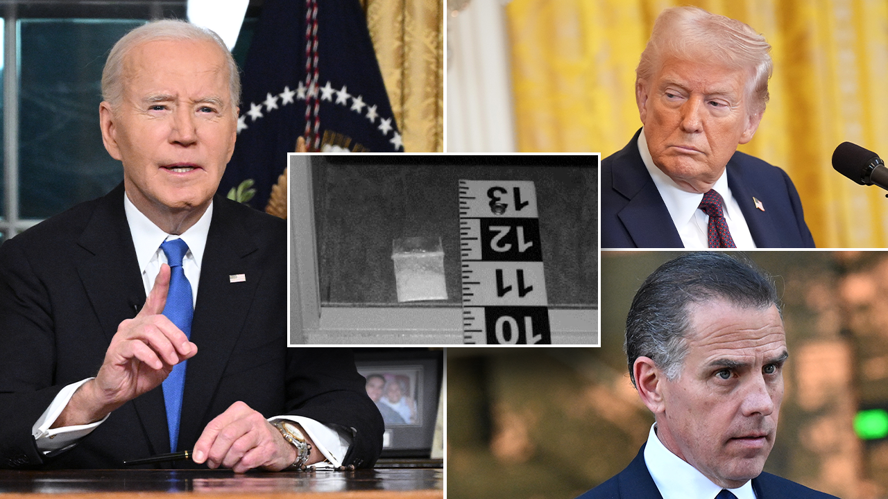 President Donald Trump says President Joe Biden or his son left infamous cocaine baggie at White House