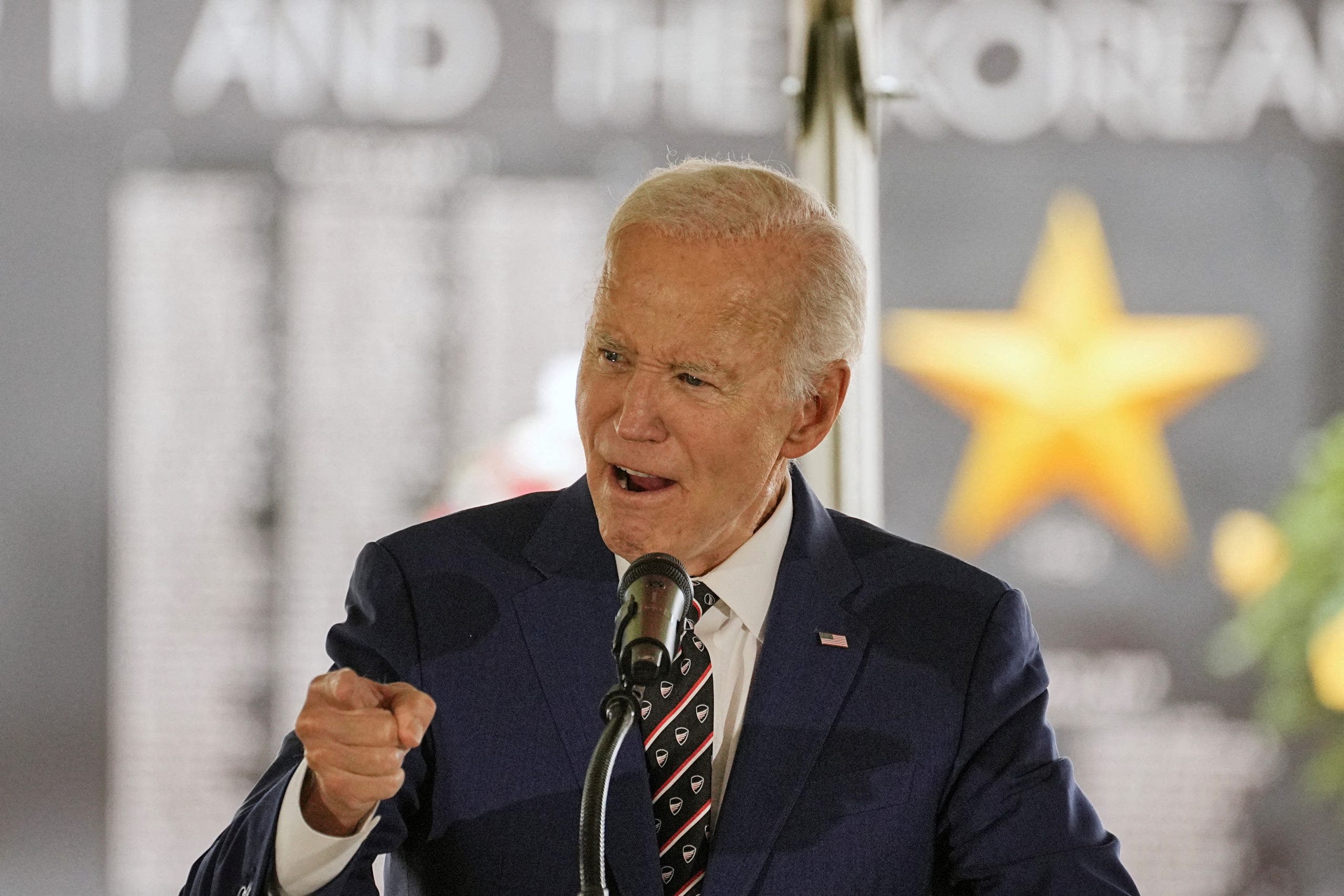 Biden honors fallen troops at first public event since cancer announcement