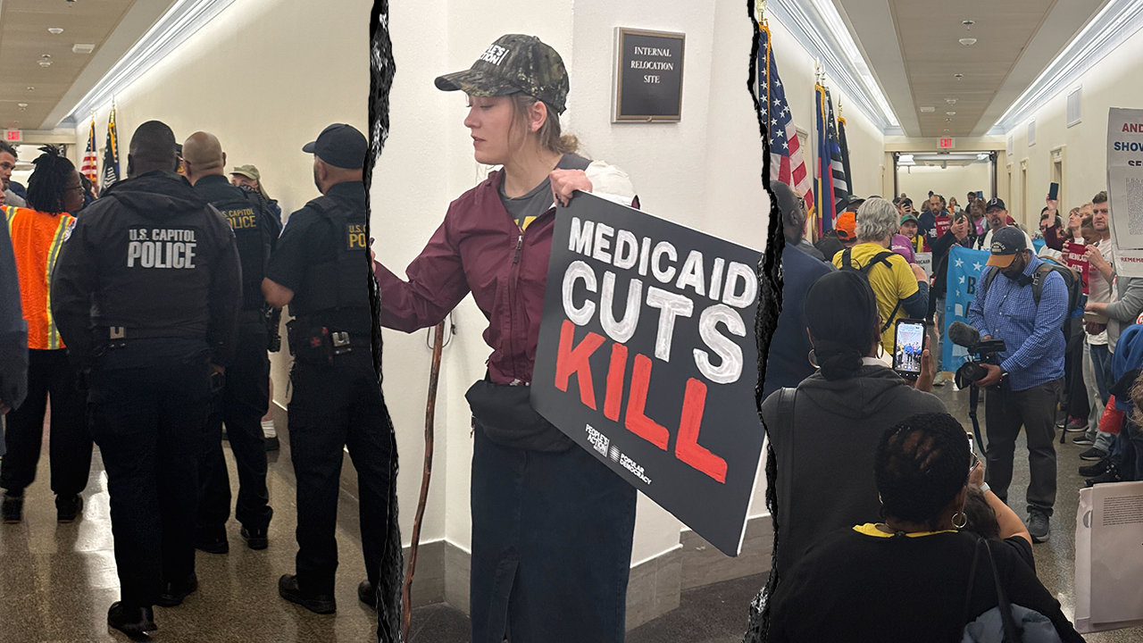 Protesters flood Capitol building over Medicaid cuts in Trump-backed budget plan