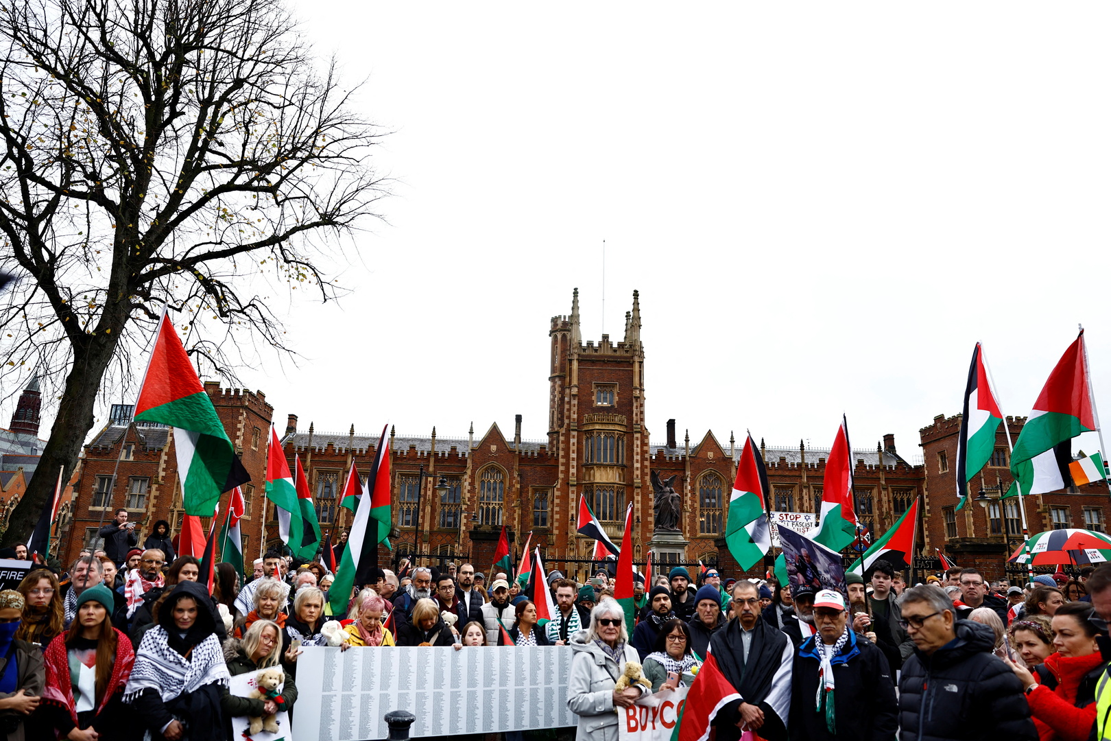 ‘Red Line for Palestine’: Protesters swarm UK Parliament